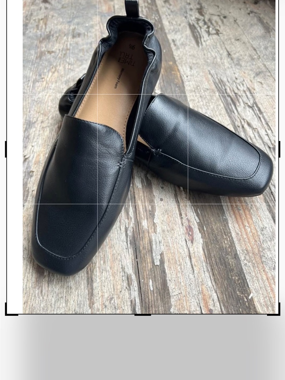 Time and Try Sz 7 Nine West Black Slip-On Loafers  Women’s Leather Ballet